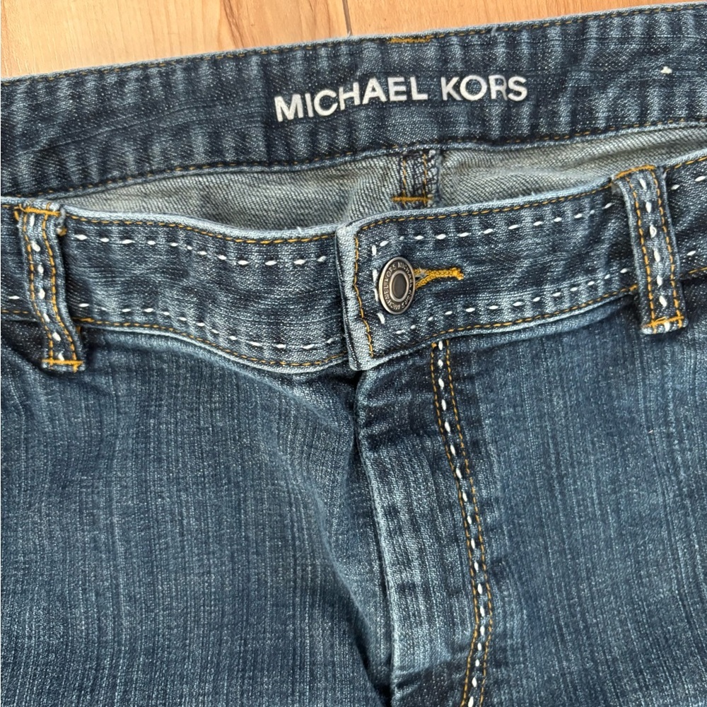 Michael Kors Dark Blue Boot Cut Jeans - Picture 3 of 5
